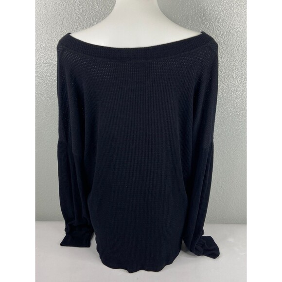 Andree Women 1X Black Sweater Long Sleeve Lightweight Casual NWT - Picture 5 of 9